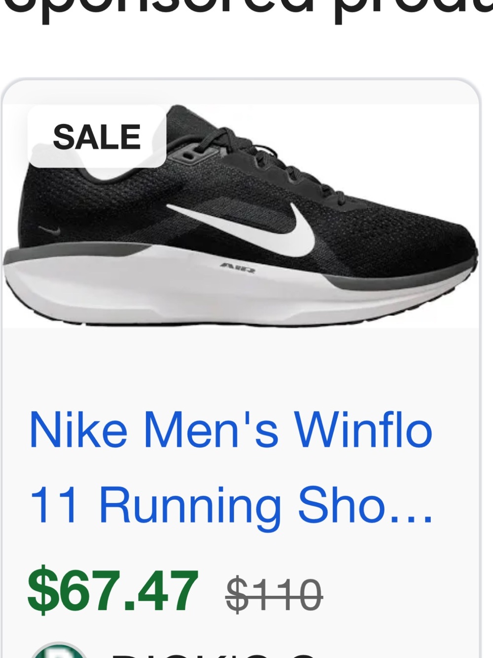 Nike Men's Black and White Athletic Shoes - Picture 2 of 5